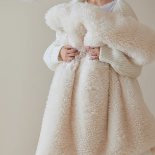 Plaid en laine douce et luxueuse pour canapé, salon et chambre à coucher