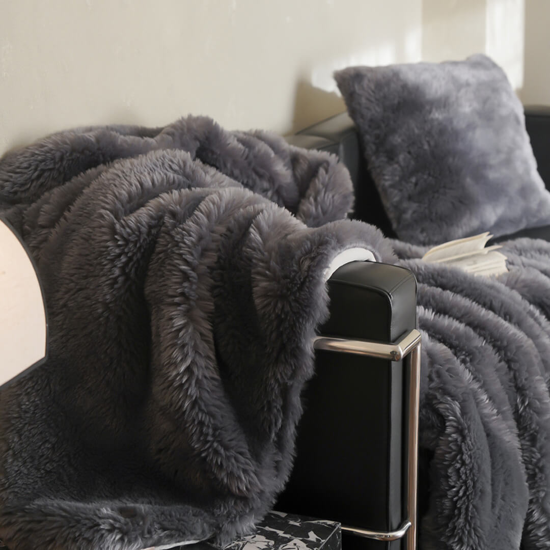 Plaid en laine douce et luxueuse pour canapé, salon et chambre à coucher