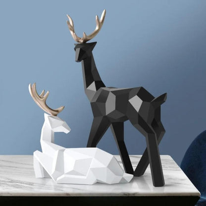 Stylish Geometric Deer Statue - Modern Home Decor Accent Piece