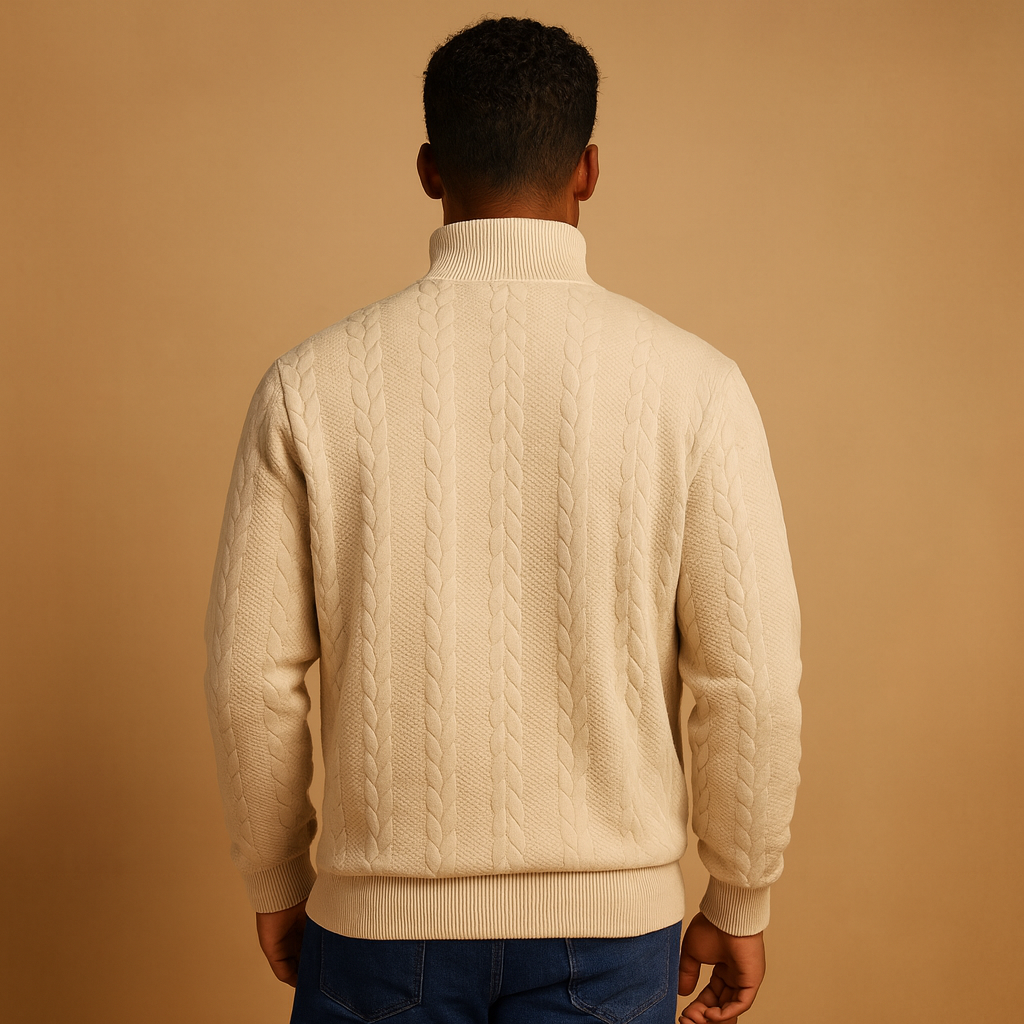 Herren Viertelzip-Pullover – Lässige Passform et zeitloser Stil