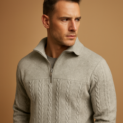 Herren Viertelzip-Pullover – Lässige Passform et zeitloser Stil