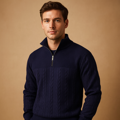 Herren Viertelzip-Pullover – Lässige Passform et zeitloser Stil