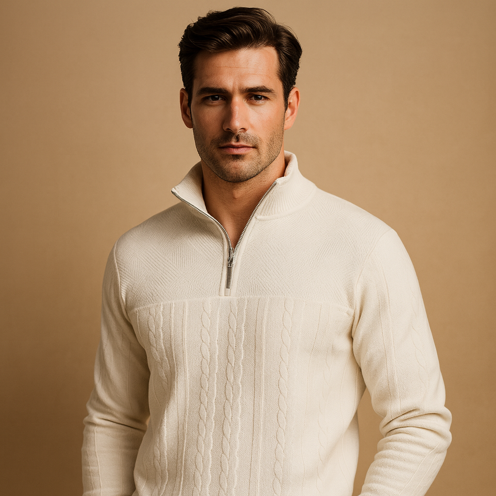 Herren Viertelzip-Pullover – Lässige Passform et zeitloser Stil