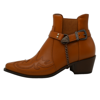 Cowboy Stiefel | Western | Leder | Knöchel Stiefel | Herren Stiefel