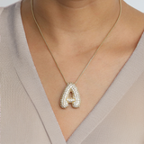 Esme - Bubble Initial Diamond Necklace — designed to inspire your lifestyle.