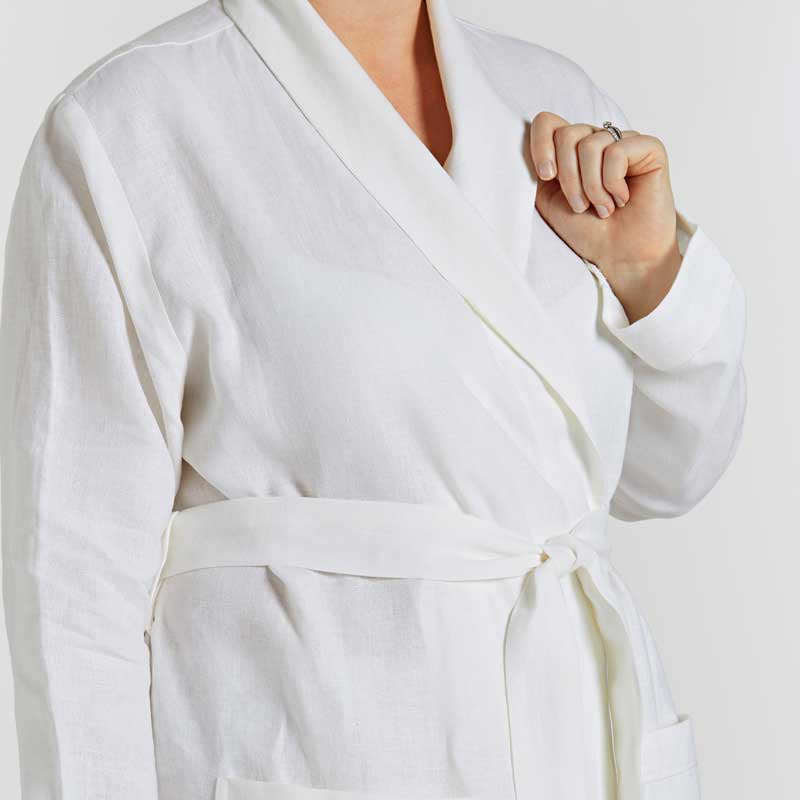 Witte Linnen Badjas - Lazy Linen