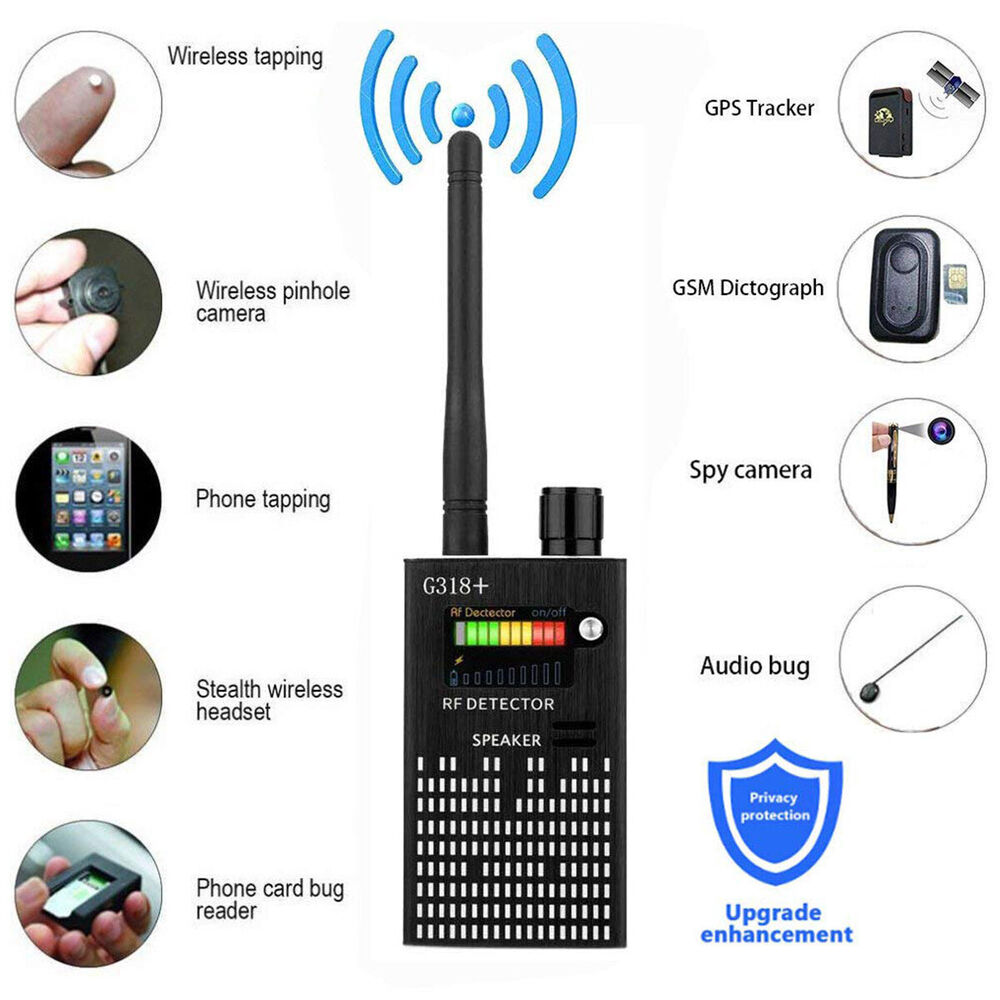 Spionagesignal-Wanzendetektor, HF-Detektor, versteckte Kamera, Laserlinse, GSM-GPS-Gerätefinder