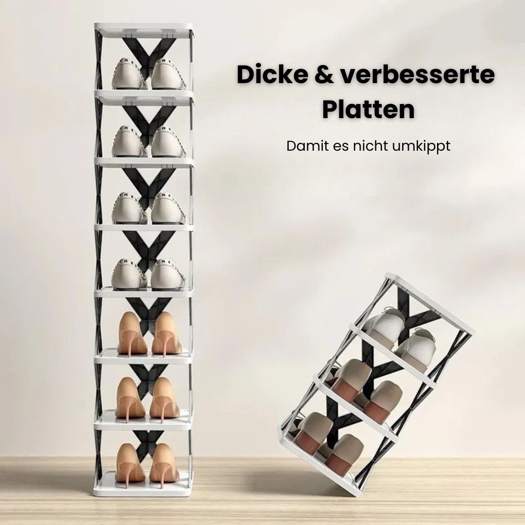 Schmaler Schuhregal | Schlanker Schuhorganizer | Hoch und platzsparend | ShoeTower