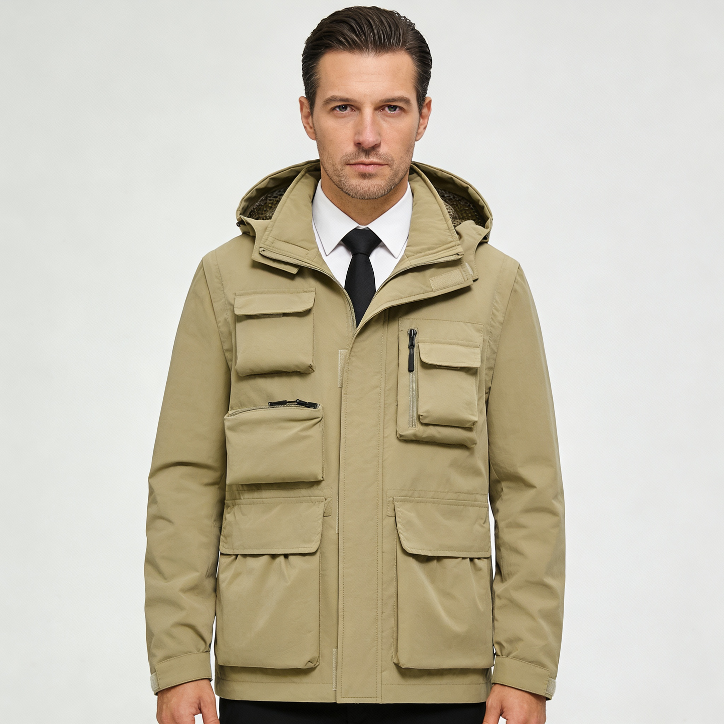 Parka d'hiver en polaire pour hommes – Coupe régulière | Veste d'hiver Warme Isolierte