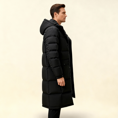 Herren Langer Puffer Parka Hiver