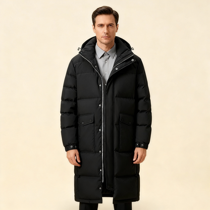 Herren Langer Puffer Parka Hiver