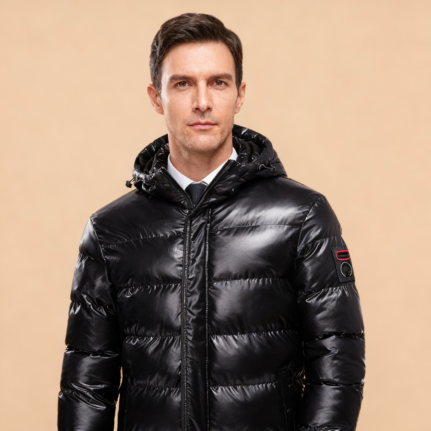 Winddichte Herren-Pufferjacke – Gestepptes, isoliertes Obermaterial