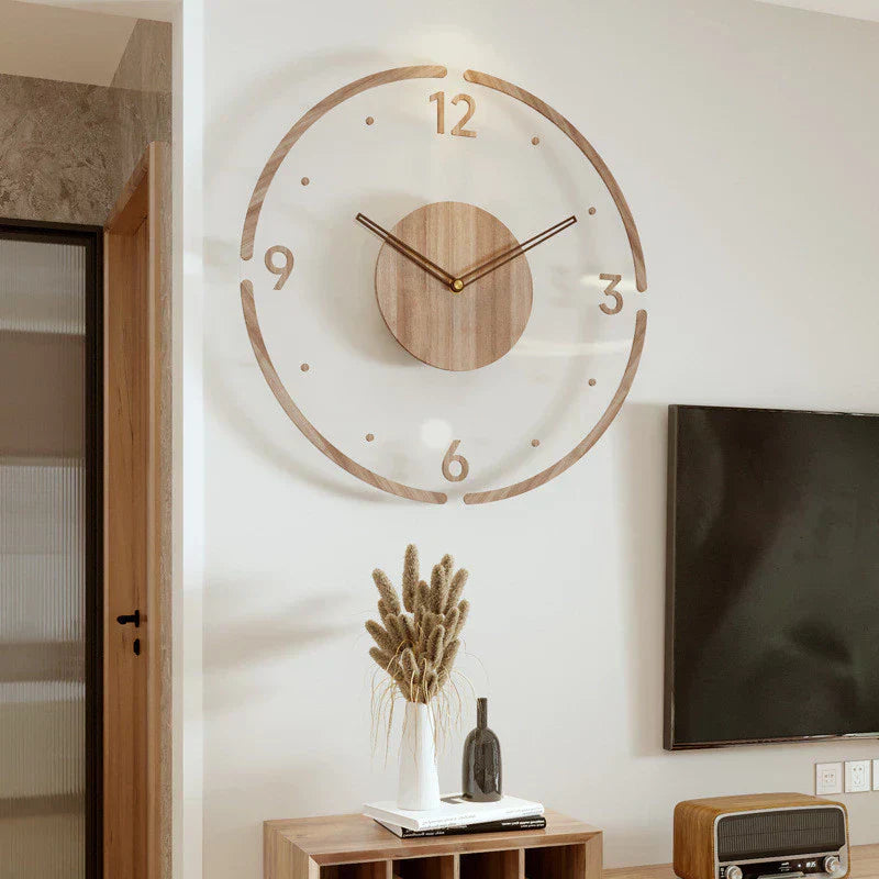 Horloge murale minimaliste en bois écologique de style nordique