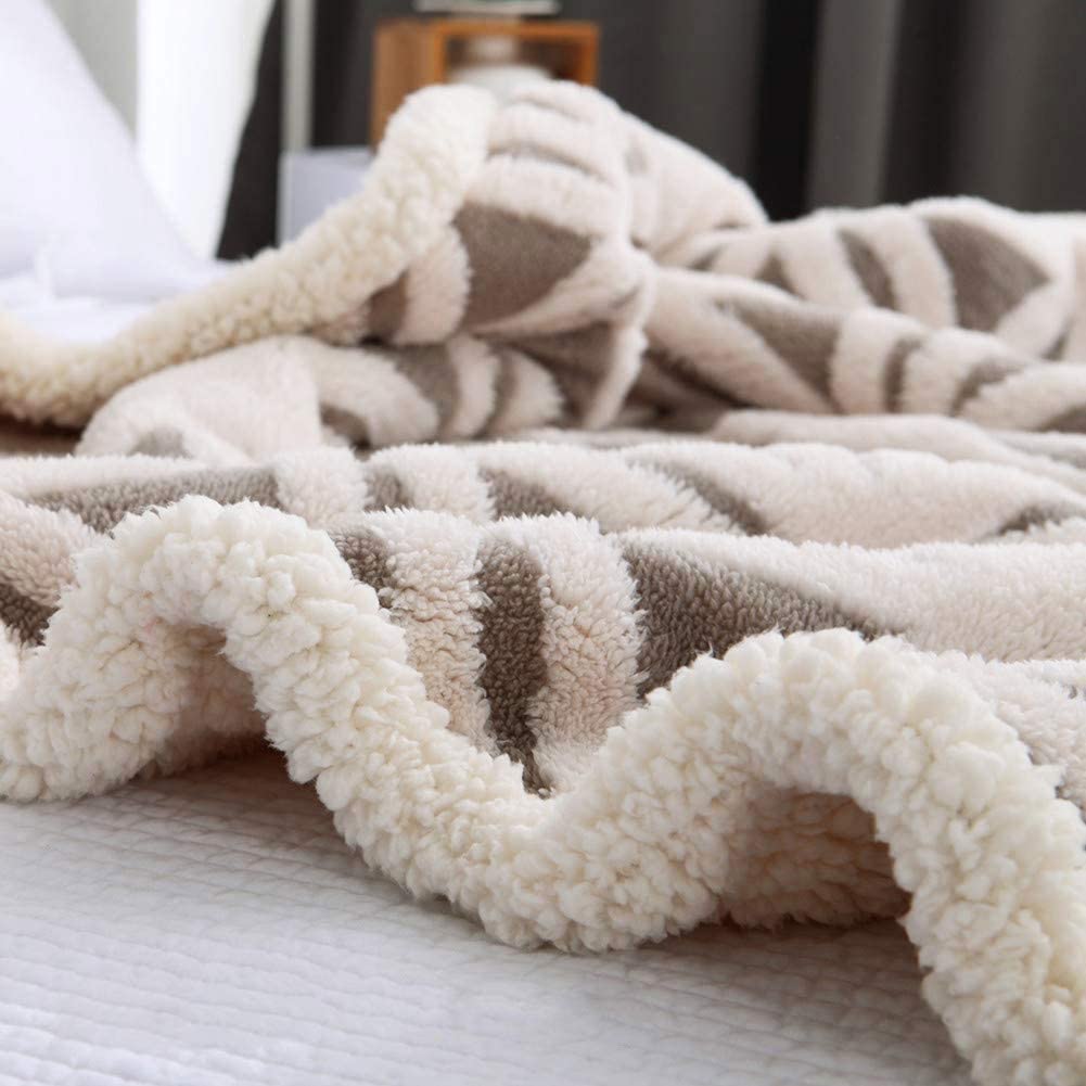Couverture polaire douce Sherpa - Couverture de lit douillette et moelleuse pour un confort optimal
