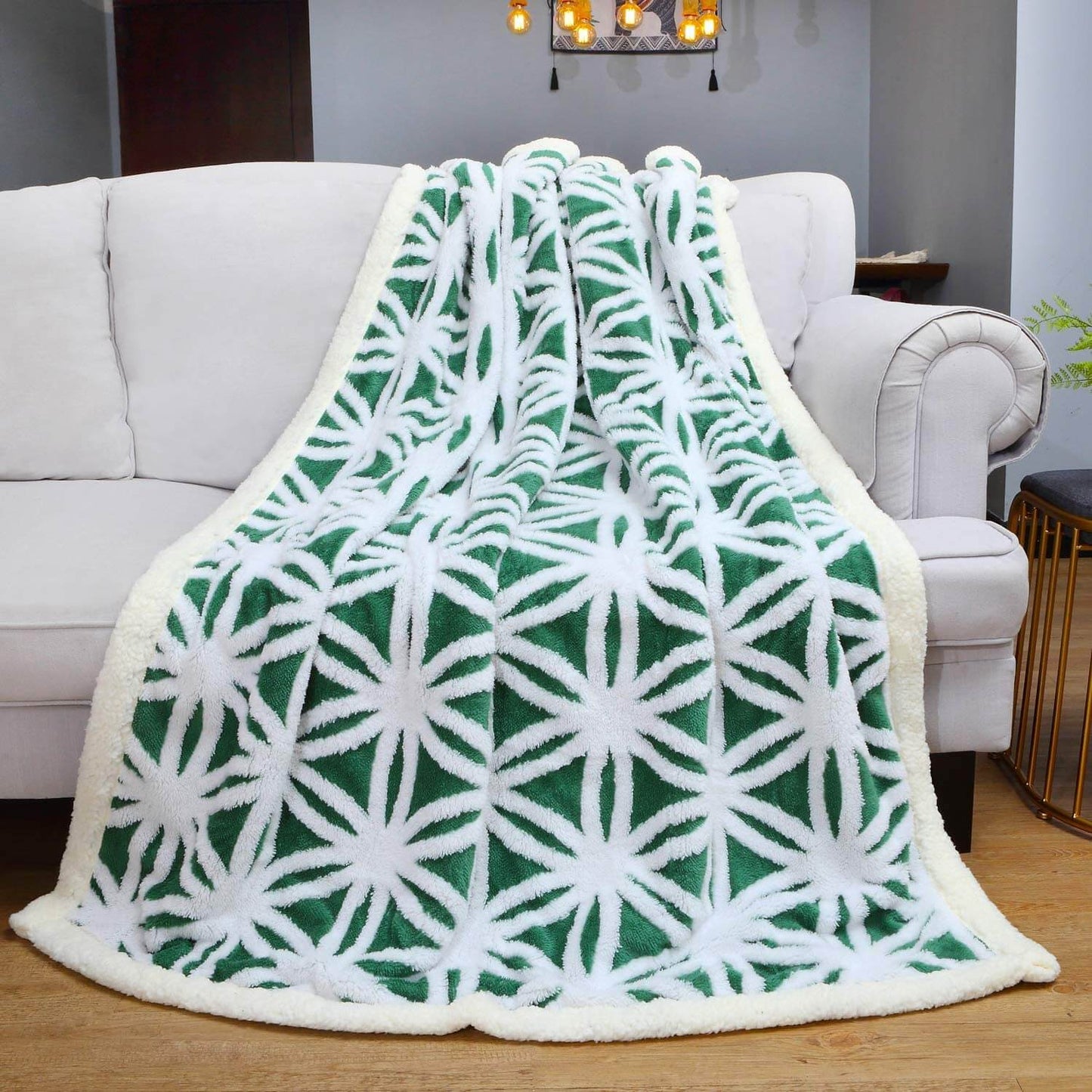 Couverture polaire douce Sherpa - Couverture de lit douillette et moelleuse pour un confort optimal