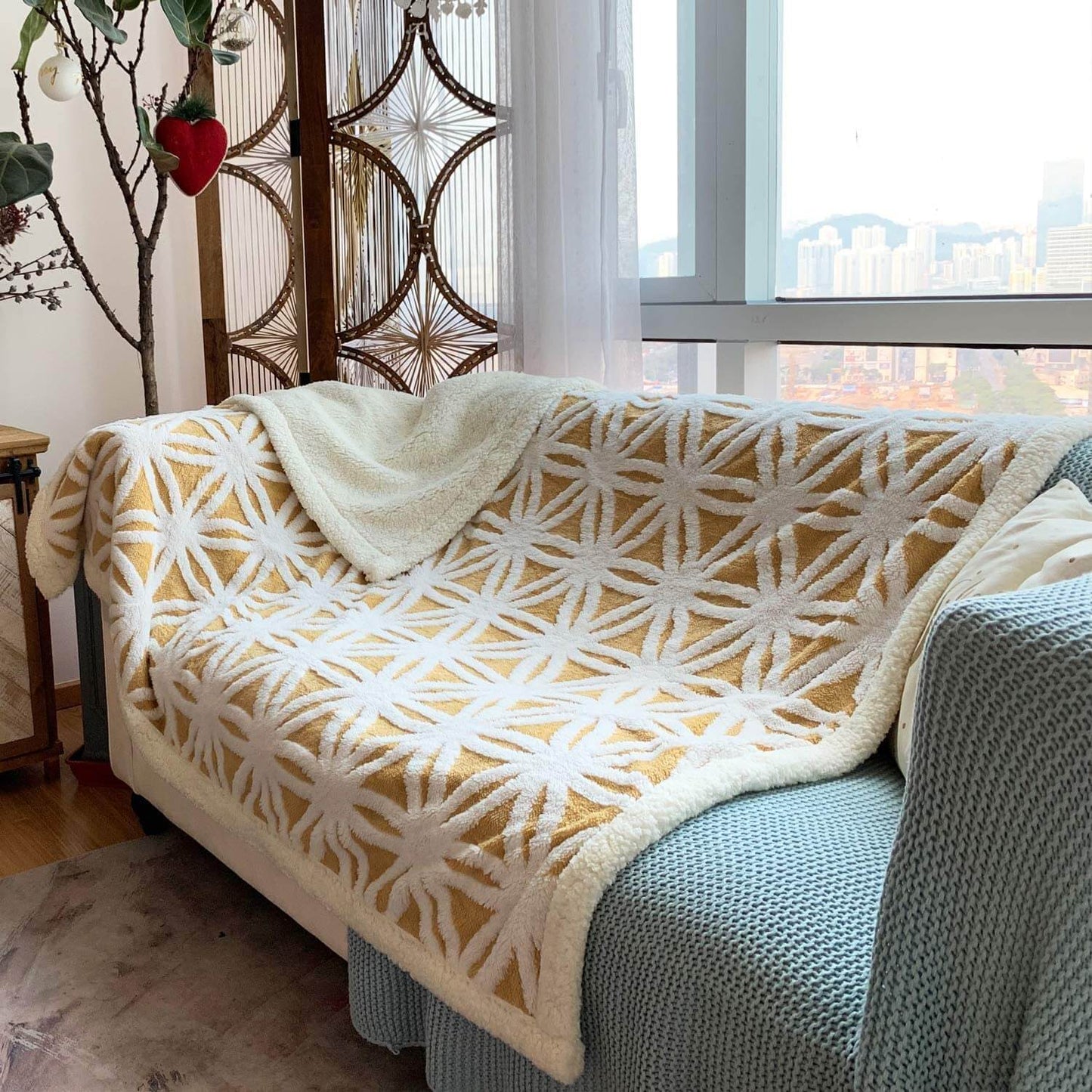 Couverture polaire douce Sherpa - Couverture de lit douillette et moelleuse pour un confort optimal