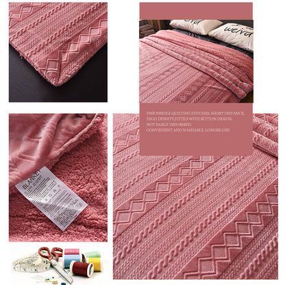 Couverture polaire sherpa douce et moelleuse, format double/queen