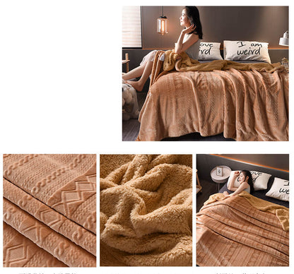 Couverture polaire sherpa douce et moelleuse, format double/queen