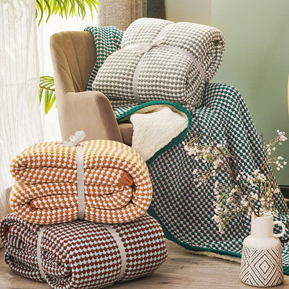 Couverture en laine sherpa à grosse maille douce pour une décoration intérieure confortable