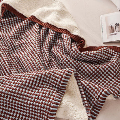Couverture en laine sherpa à grosse maille douce pour une décoration intérieure confortable