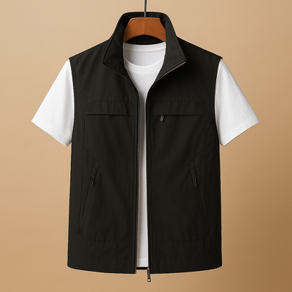 Herren Leichter Kurzarm Cardigan d'extérieur