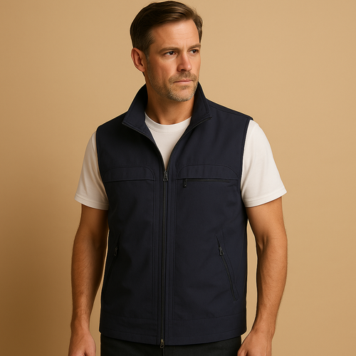 Cardigan Homme Lichtgewicht Korte Mouw Buiten