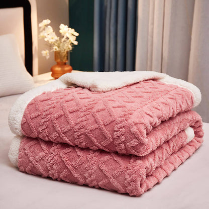 Cozy Soft Sherpa Shaggy Throw Blanket for Home Decor and Warmth