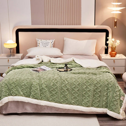 Cozy Soft Sherpa Shaggy Throw Blanket for Home Decor and Warmth
