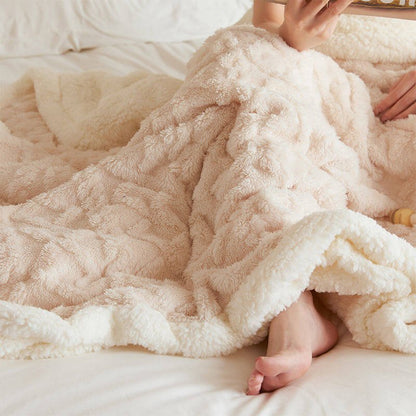 Cozy Soft Sherpa Shaggy Throw Blanket for Home Decor and Warmth
