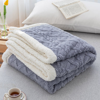 Cozy Soft Sherpa Shaggy Throw Blanket for Home Decor and Warmth