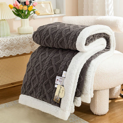 Cozy Soft Sherpa Shaggy Throw Blanket for Home Decor and Warmth