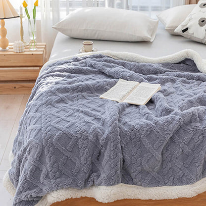 Cozy Soft Sherpa Shaggy Throw Blanket for Home Decor and Warmth