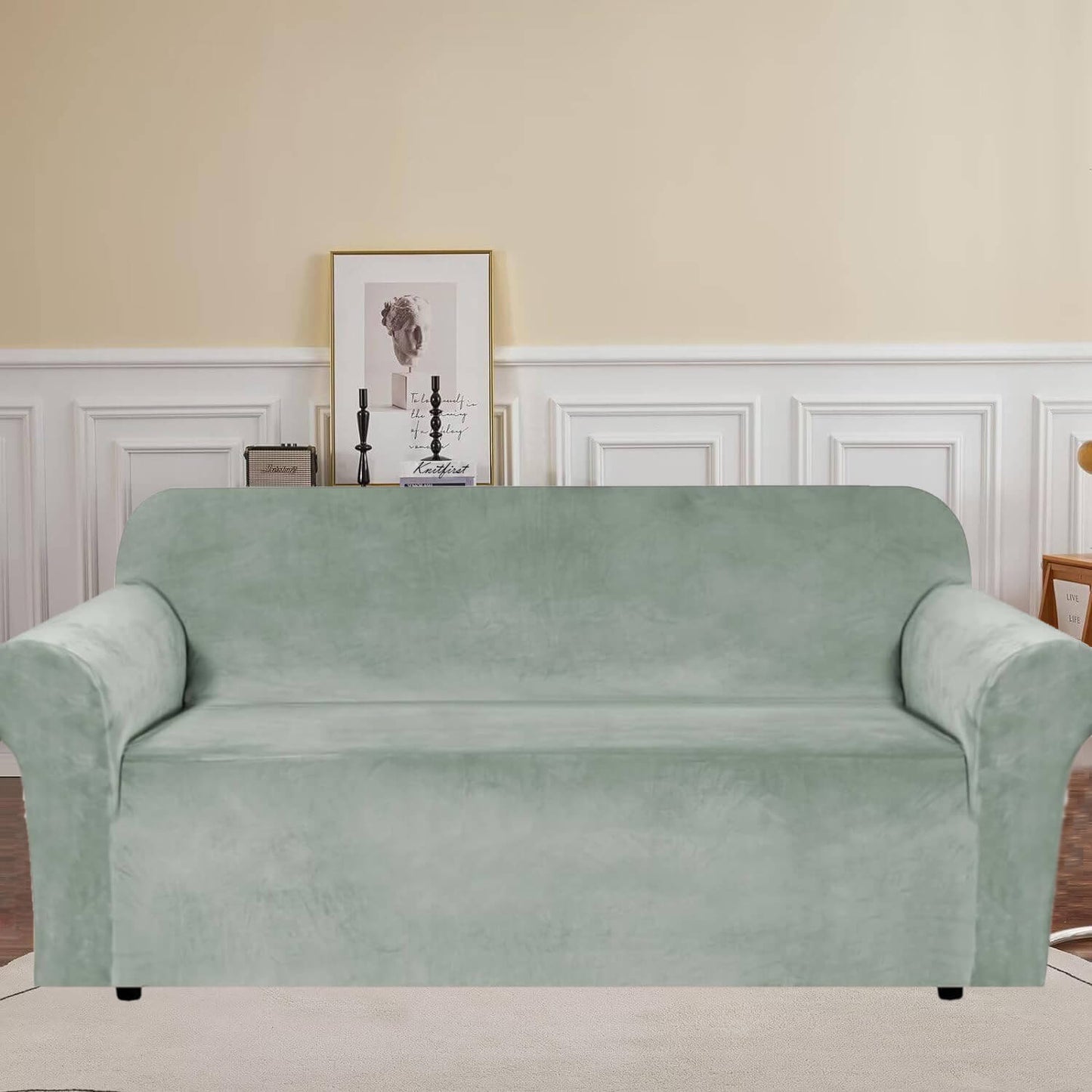 Housse de canapé extensible en jacquard, lavable, pour animaux et enfants