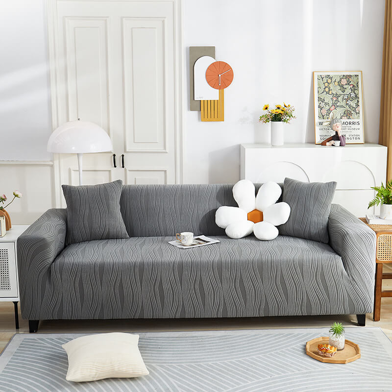 Housse de canapé extensible en jacquard, lavable, pour animaux et enfants