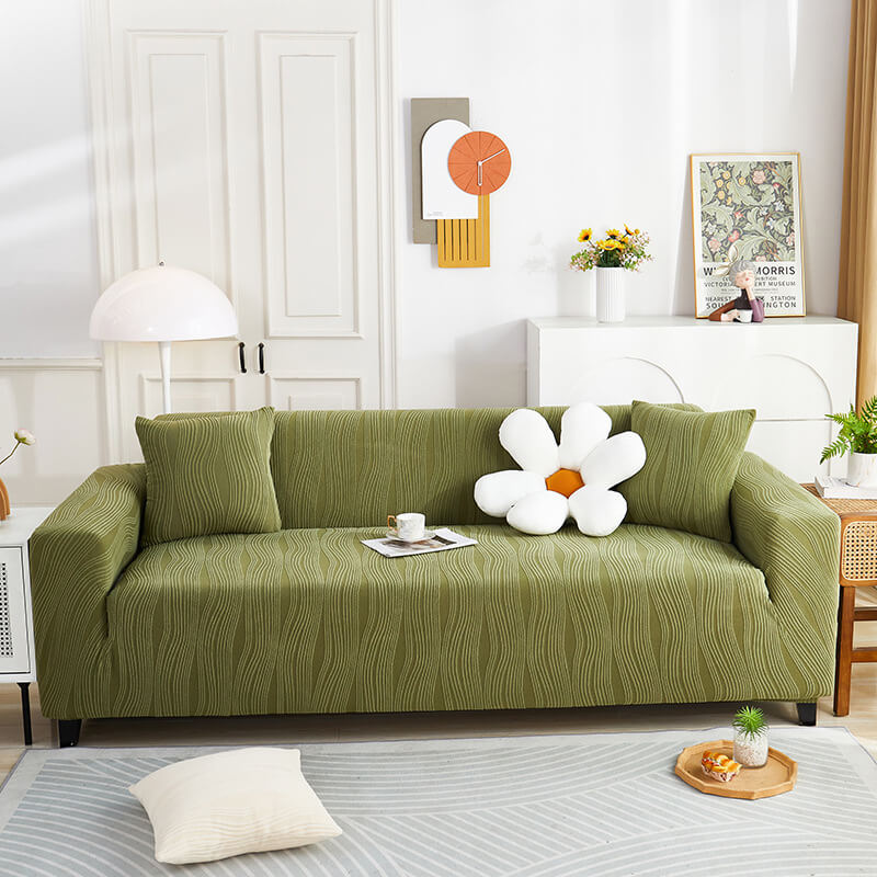 Housse de canapé extensible en jacquard, lavable, pour animaux et enfants