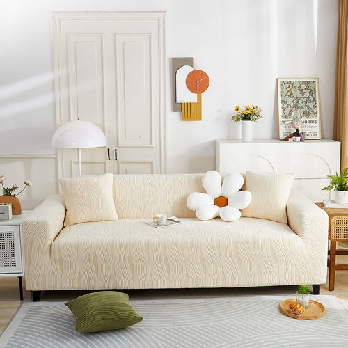 Housse de canapé extensible en jacquard, lavable, pour animaux et enfants