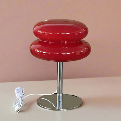 Dreifarbige mittelalterliche Tischlampe - Stilvolle Wohndekoration für das Wohnzimmer