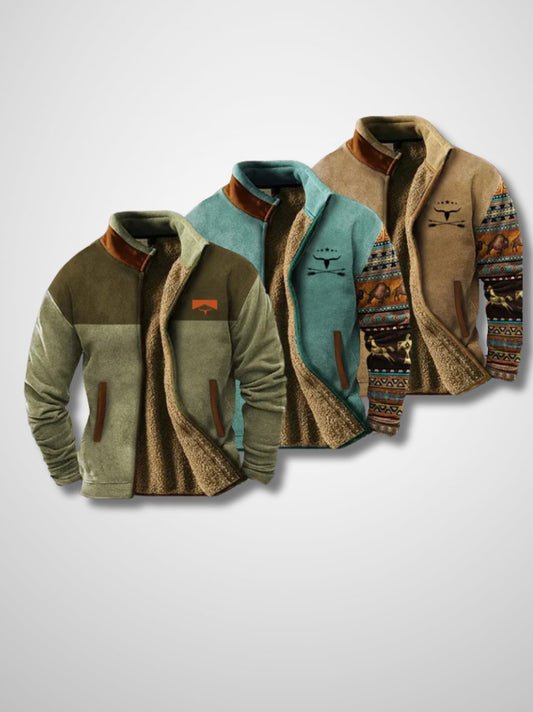 Fleecejacke - Herren Warme Zip-Up Sherpa gefütterte Jacke für den Winter