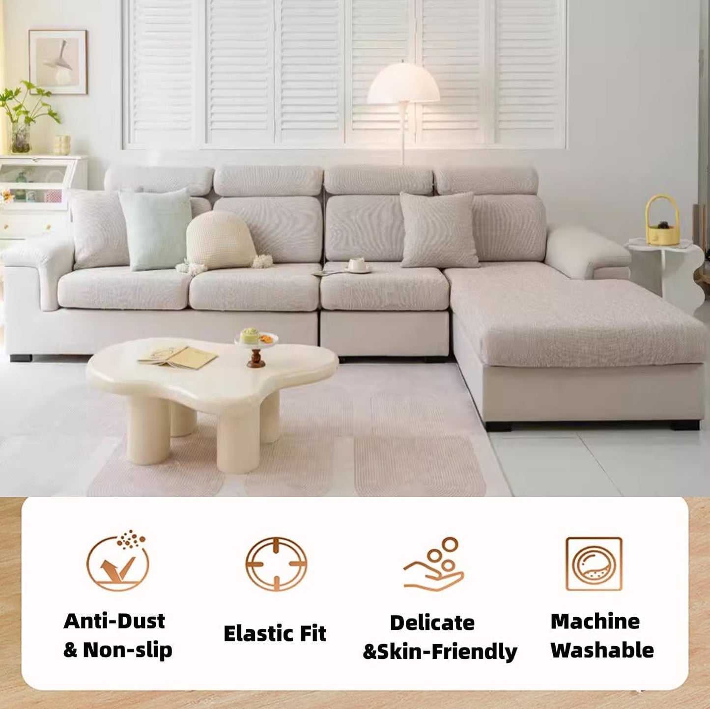 Dicke, rutschfeste Sofabezüge – dehnbare, strapazierfähige Schonbezüge für Ihre Couch