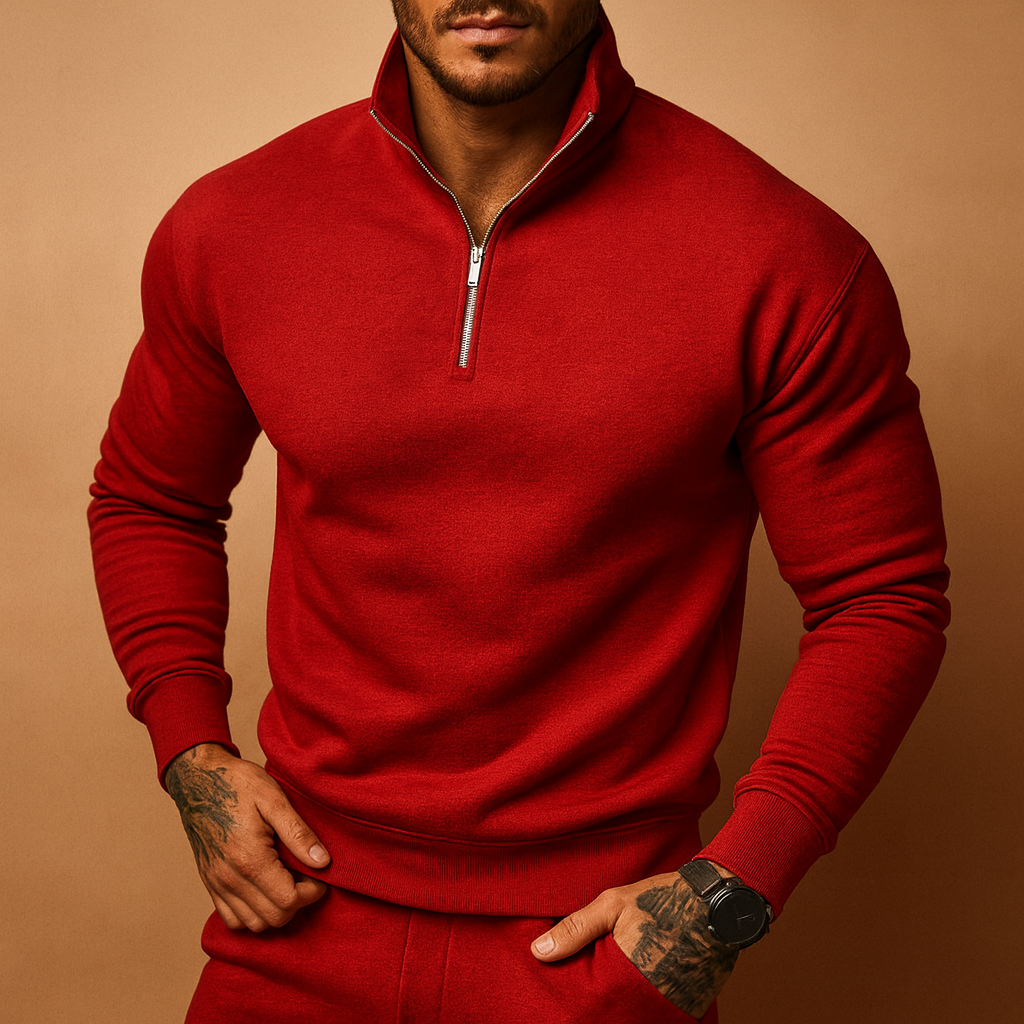 Heren Half Zip Trui – Pull Gebreide pour l'hiver