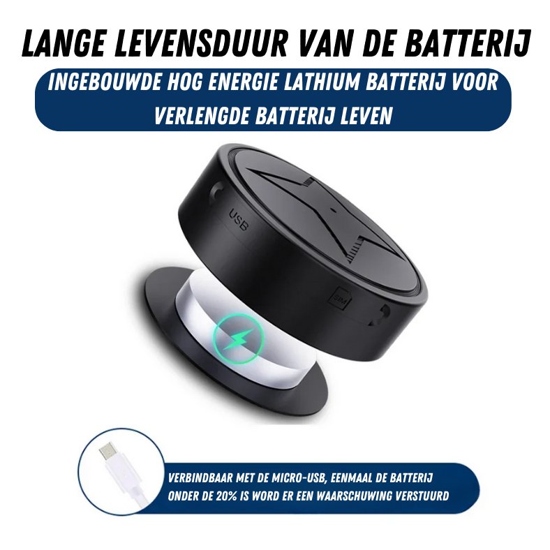 UltraTrack | Magnetischer Mini-GPS-Tracker | Echtzeit-Ortung & Cloud-Logging | 500mAh Akku mit Low-Power-Alarm | GPS/LBS Dual-Mode | Diebstahl- & Vibrationsalarm