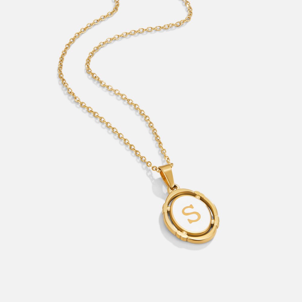 Trinity - Vintage Gold Letter Necklace — made with care and attention to detail.