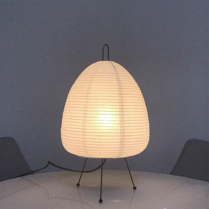 Lampe de table LED en papier de riz japonais - Décoration lumineuse moderne pour la maison