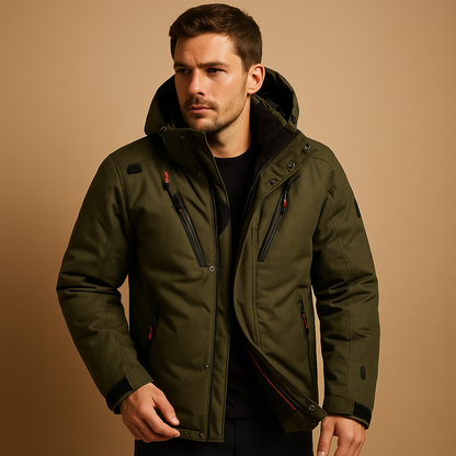 Heren Dons Parka Jas met Capuchon – Chaud et coupe-vent