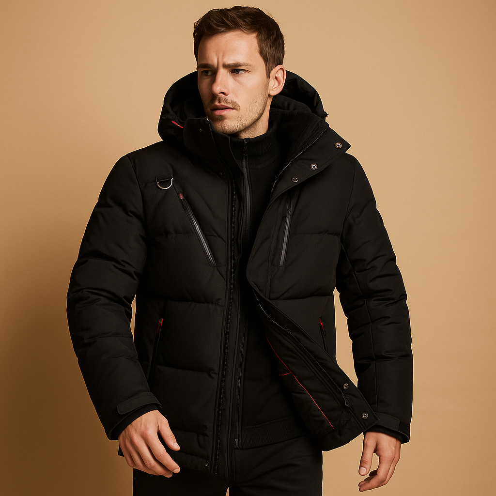 Heren Dons Parka Jas met Capuchon – Chaud et coupe-vent
