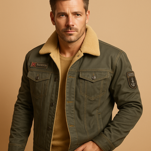 Veste de moto en polaire pour hommes avec des éléments polyvalents | Passeport Lässige