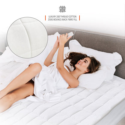 200 Thread Count Cotton Electric Blanket - Fully Fitted Warm Throw