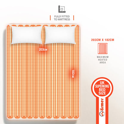 200 Thread Count Cotton Electric Blanket - Fully Fitted Warm Throw