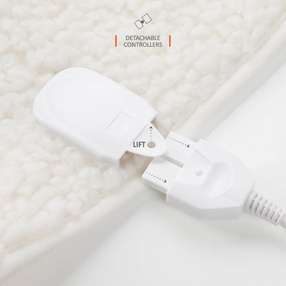 Couverture chauffante électrique de luxe en polaire - Jeté entièrement personnalisable