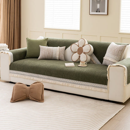 Washable Linen Sofa Covers, Anti-Slip Sectional Slipcovers for Pets